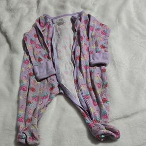 Wonder Nation Lavender Strawberry Print Footie